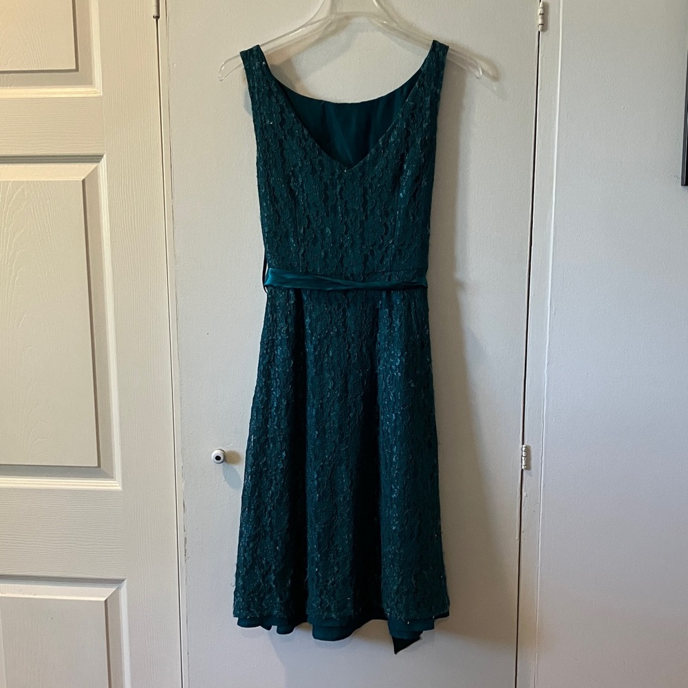 Monsoon Teal Lace Midi Dress